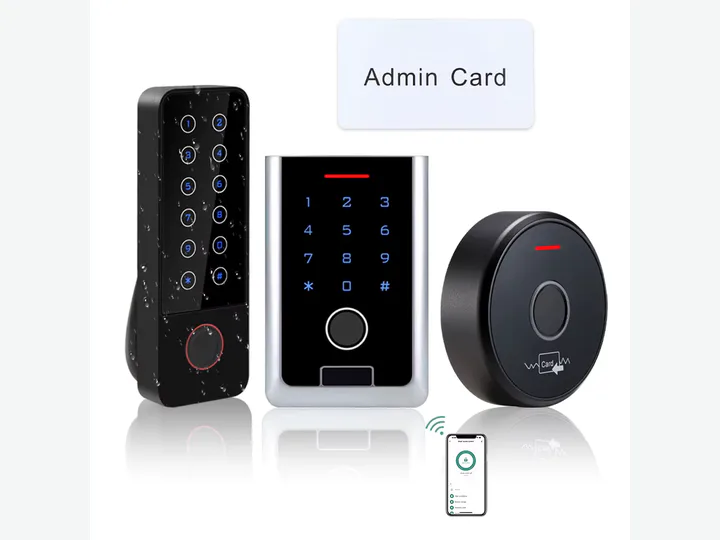 Standalone Metal Wifi Tuya App Fingerprint RFID Access Control Keypad...