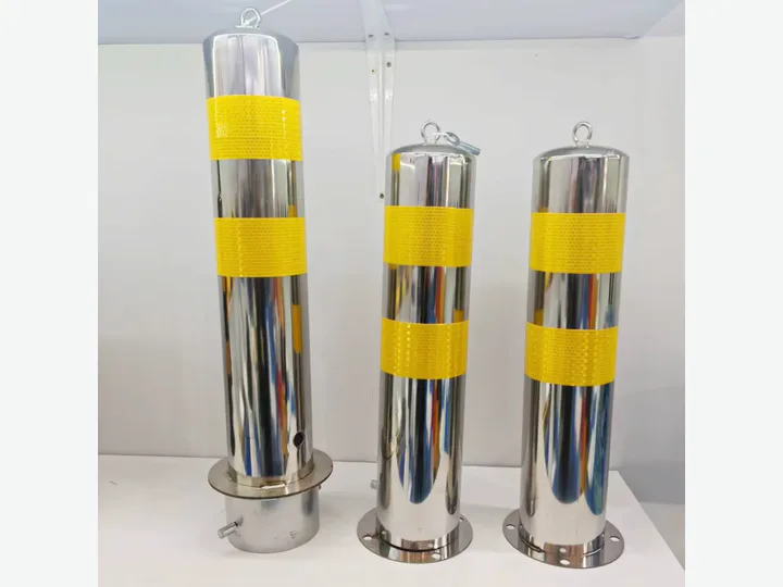 Stainless steel warning post